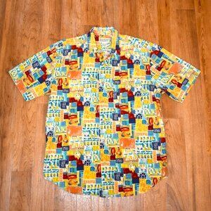 Banana Republic‎ Safari & Travel Clothing Co Colorful Button Front Shirt Sz M